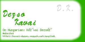 dezso kavai business card